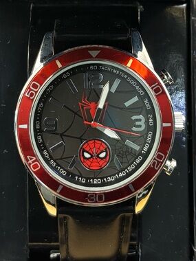 Spider-Man Marvel Themed Men's Red and Black Analog Watch - #158